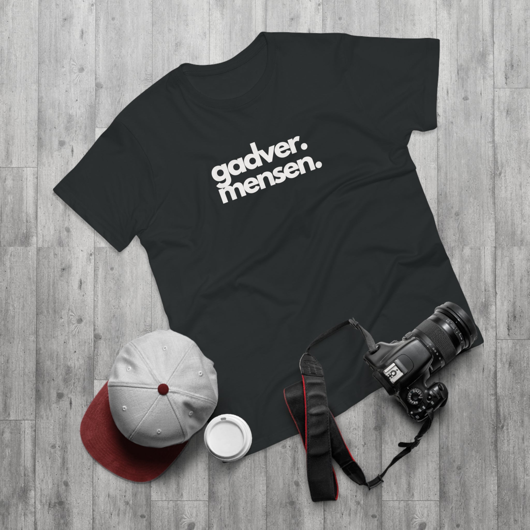 "Gadver. Mensen." T-shirt. Heren - Zwart
