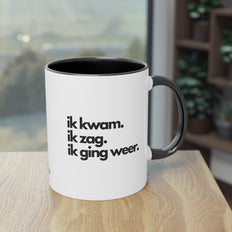 Mok 2-kleurig - Ik kwam. Ik zag. Ik ging weer.